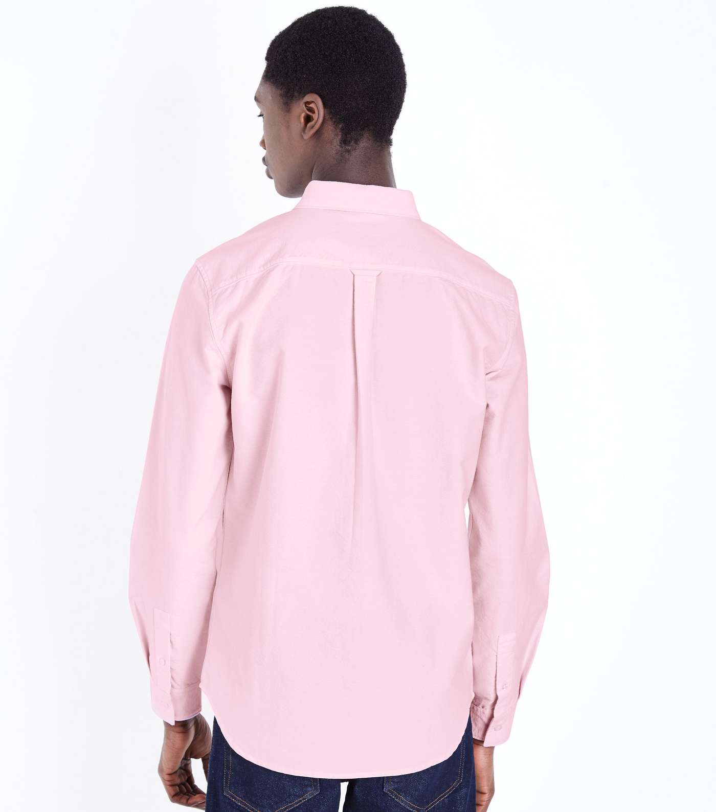 Pink Long Sleeve Oxford Shirt Image 3