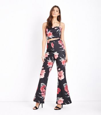 black flared trousers new look