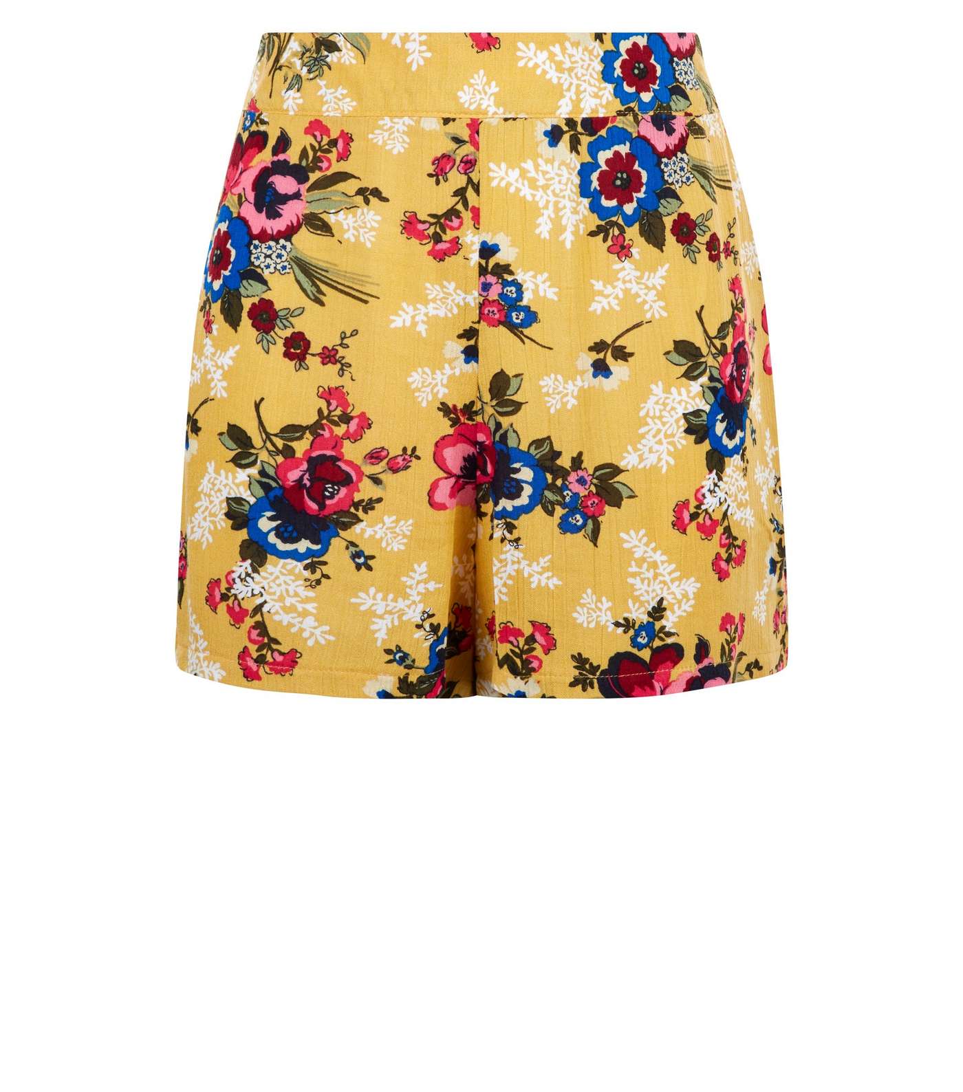 Girls Yellow Floral Shorts  Image 4
