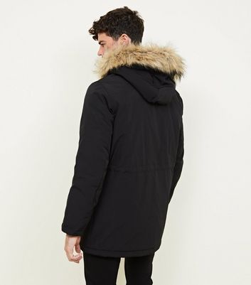 new look black anorak