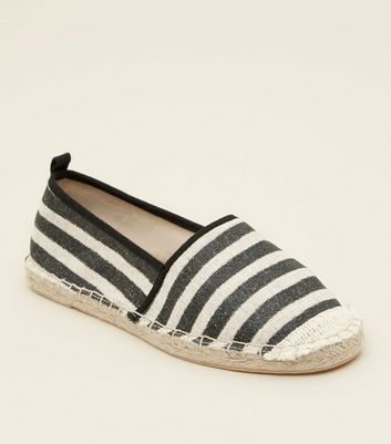 black glitter espadrilles