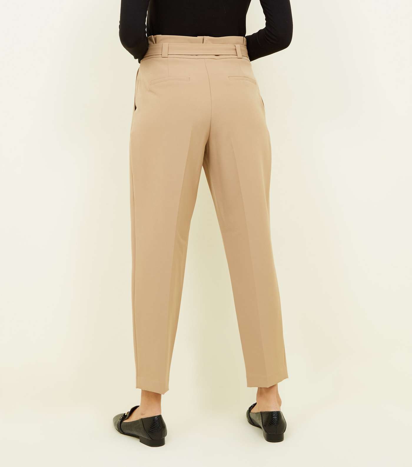 Camel Tie Paperbag Trousers Image 3