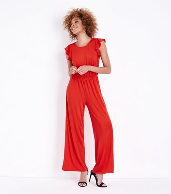 red frill jumpsuit