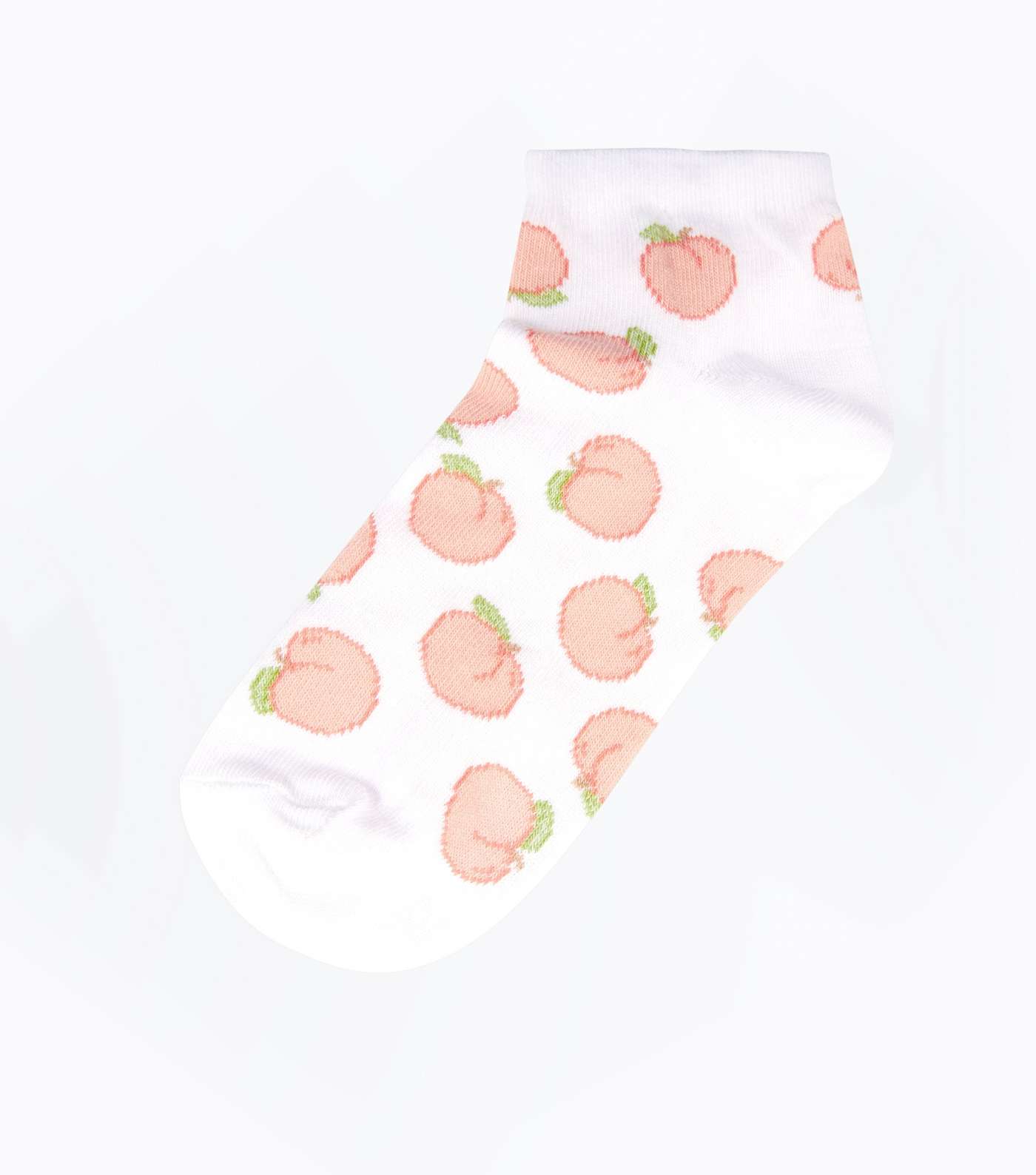 White Peach Ankle Socks