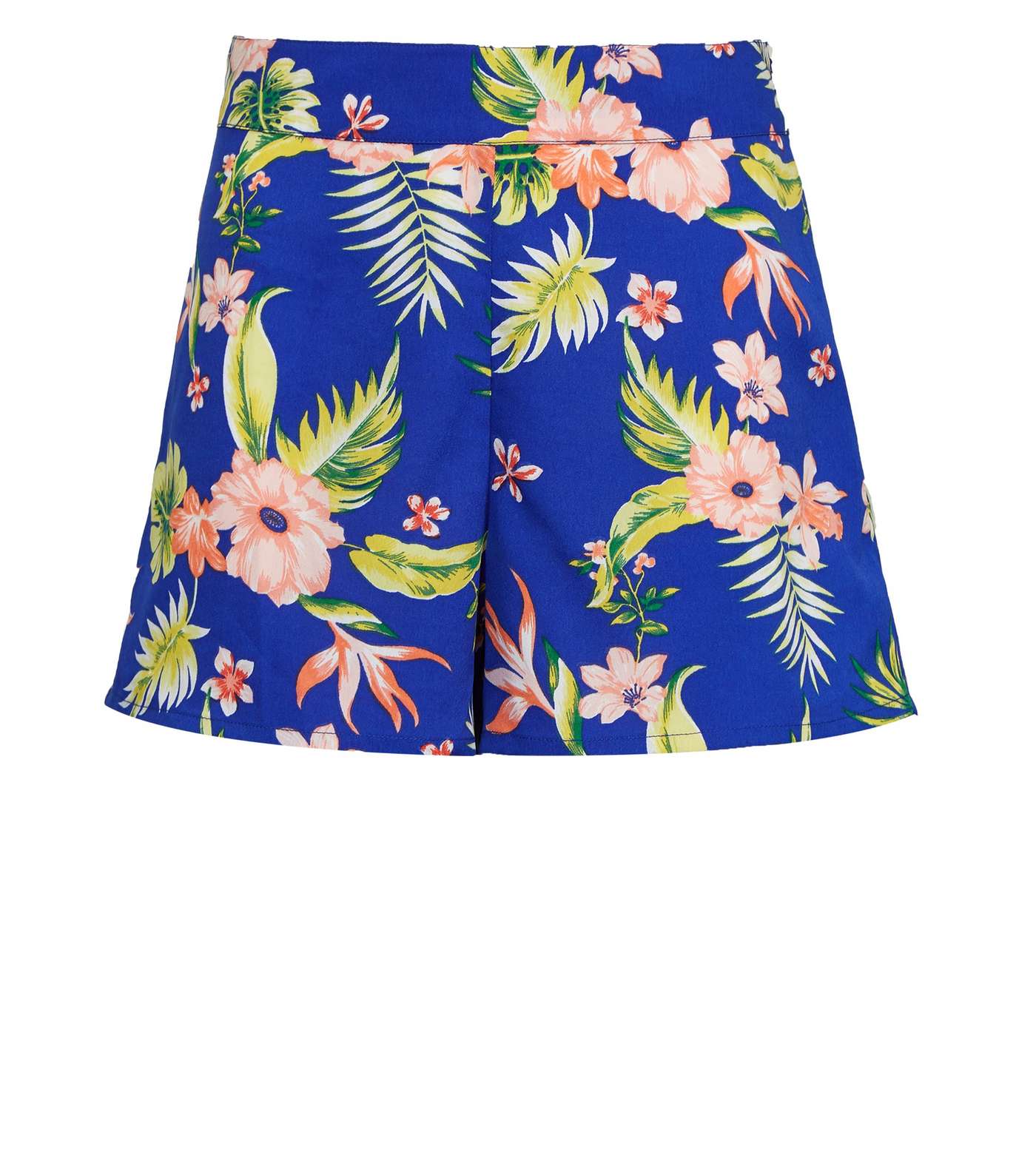 Girls Blue Tropical Shorts Image 4