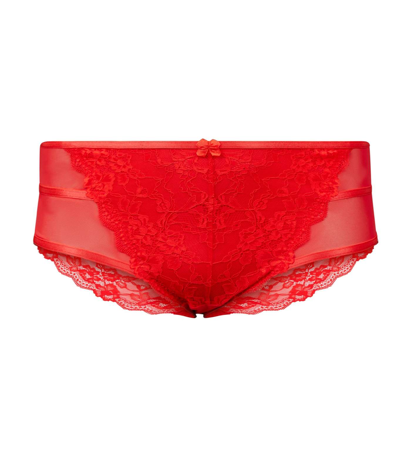 Curves Red Lace Brazilian Briefs   Image 3