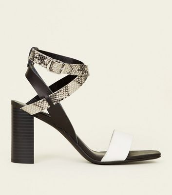 new look bling block heel sandal