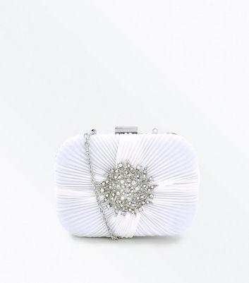 white wedding bag