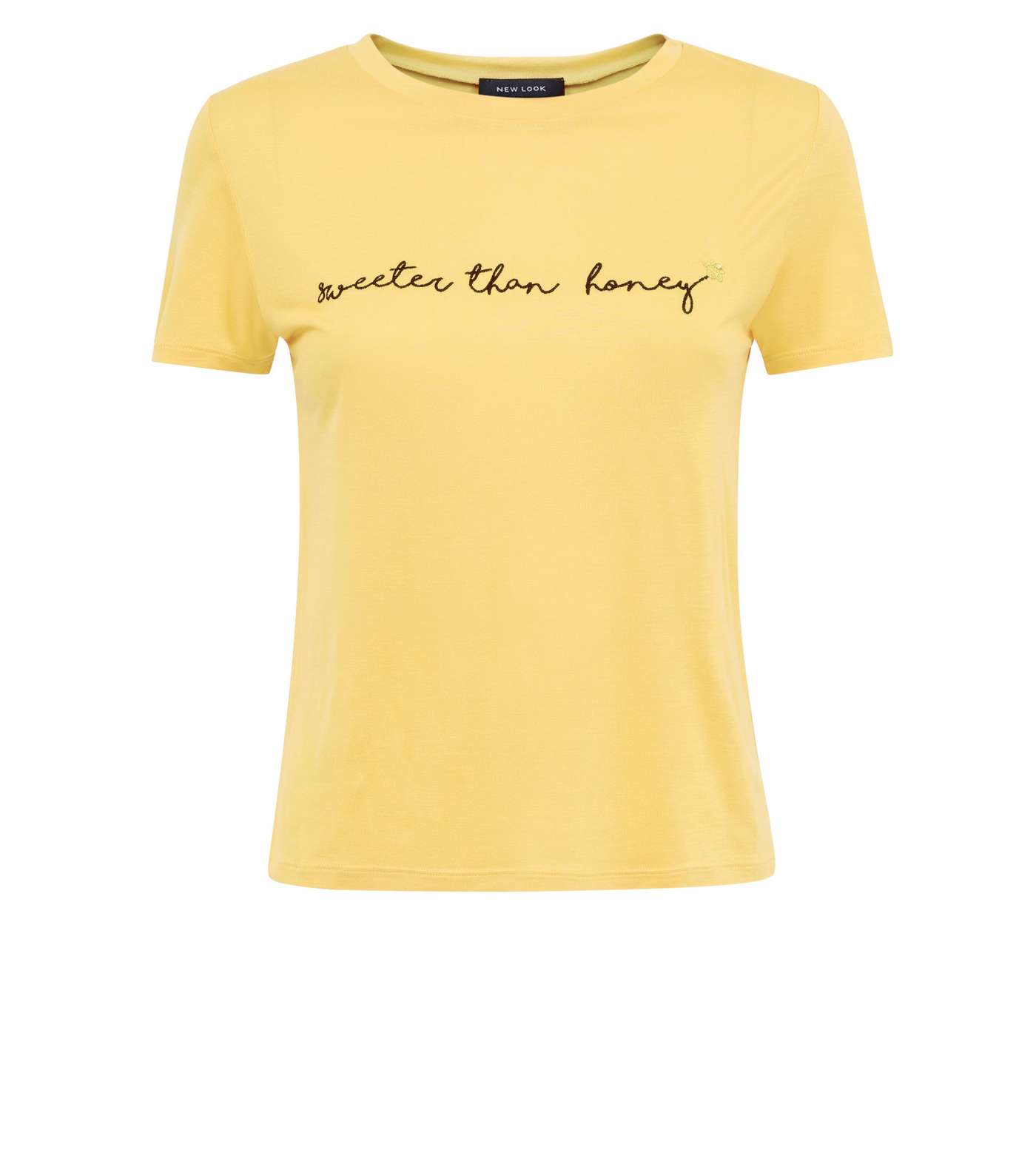 Mustard Sweeter Than Honey Slogan T-Shirt Image 4