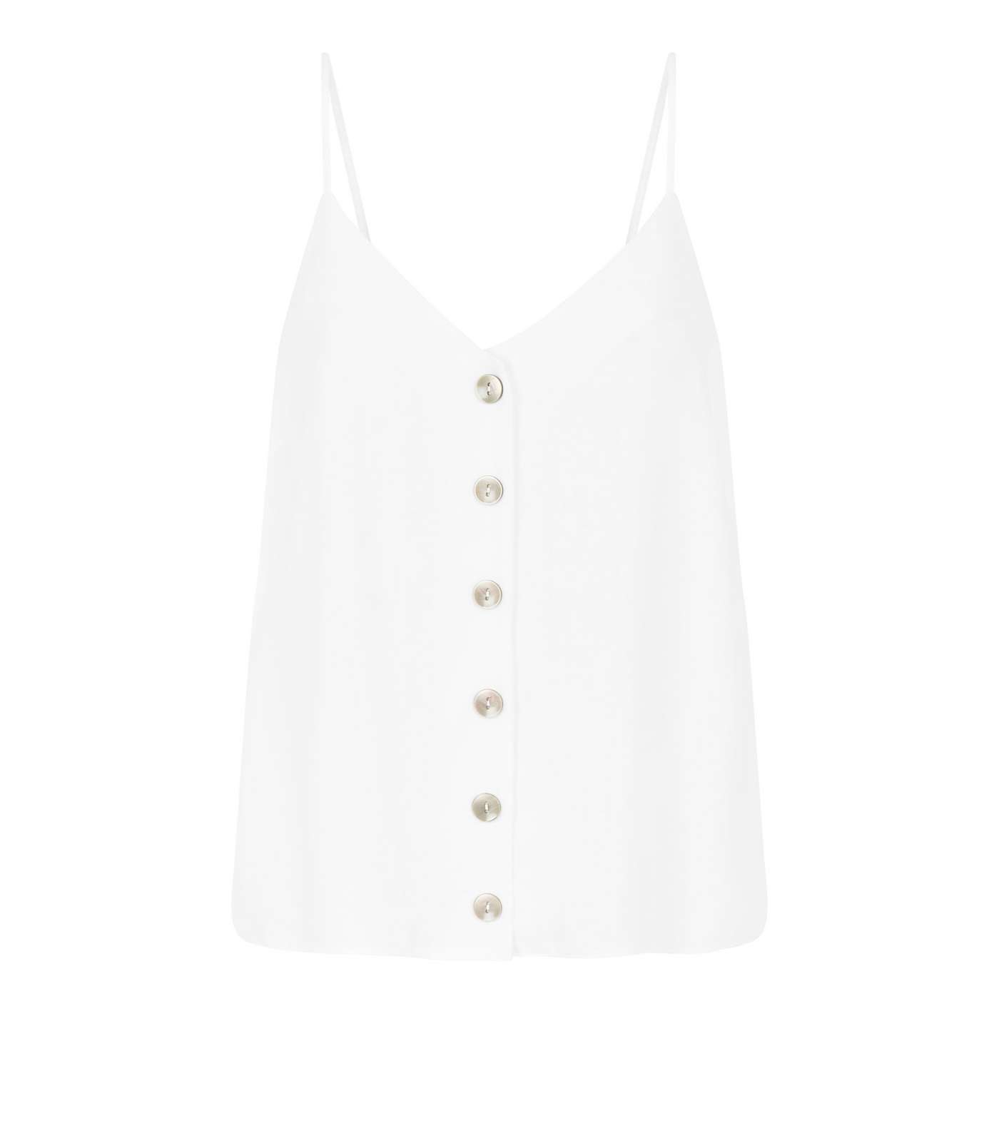 Off White Button Front Cami Image 4