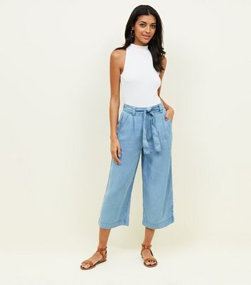 blue jean culottes