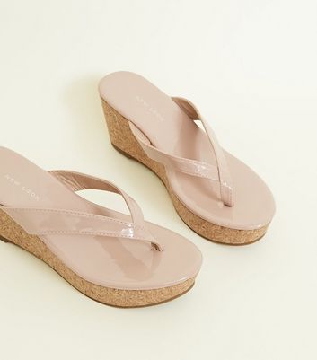 wedge flip flops new look