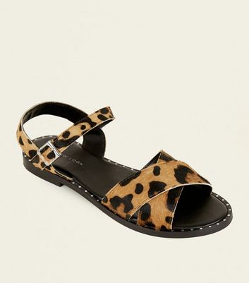 sandales leopard femme