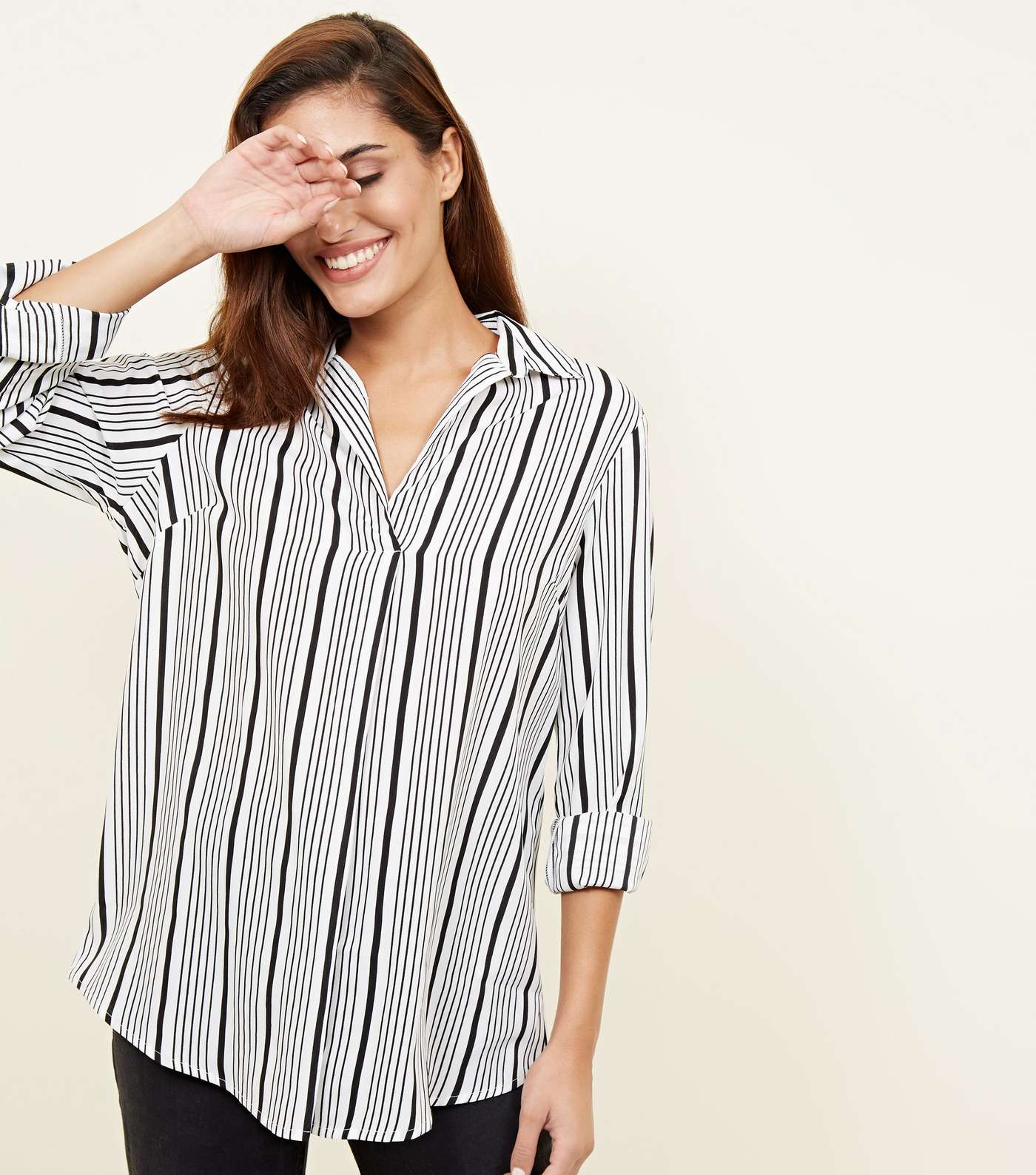 Monochrome Stripe Long Sleeve Shirt