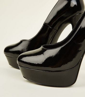 talon plateforme noir