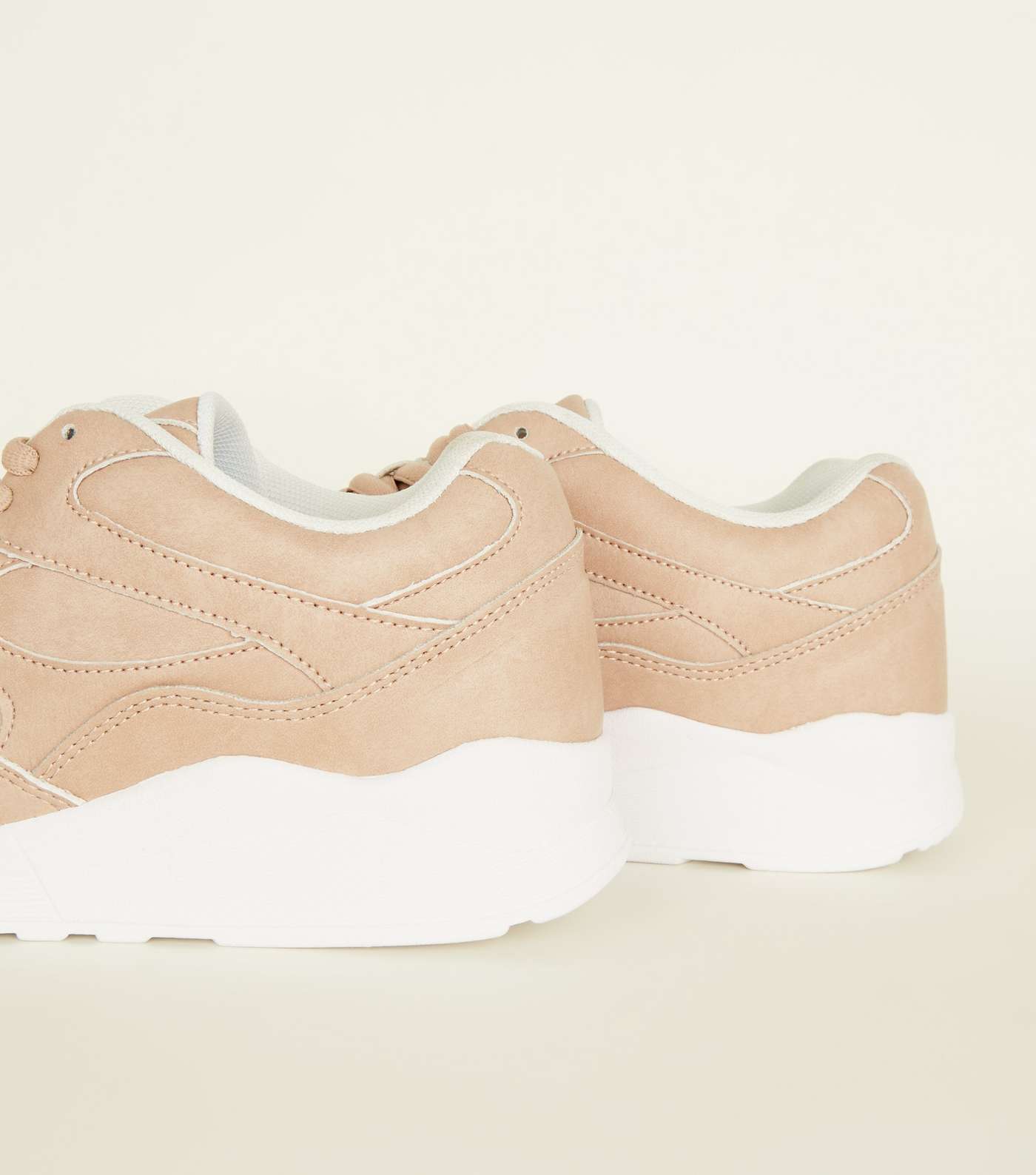 Nude Lace-Up Chunky Trainers  Image 4