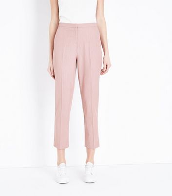 Buy Pink Smart Belted Taper Leg Trousers from Next Denmark