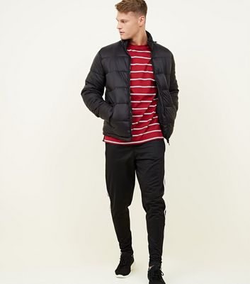 funnel neck puffer jacket men's