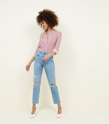 new look blue ripped jeans