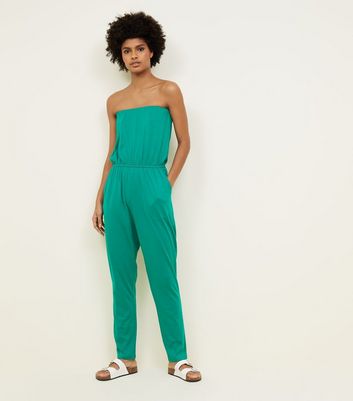 green bandeau jumpsuit