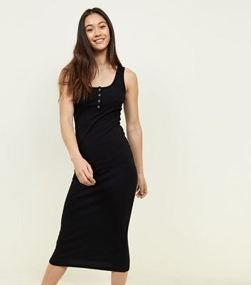 new look ribbed midi dress