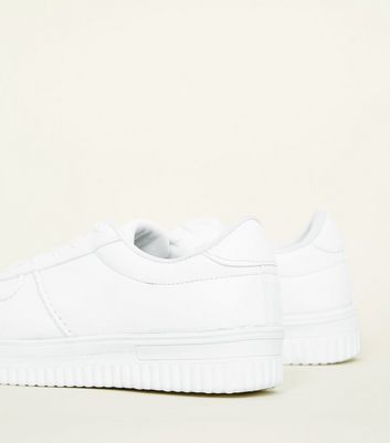 new look chunky white trainers