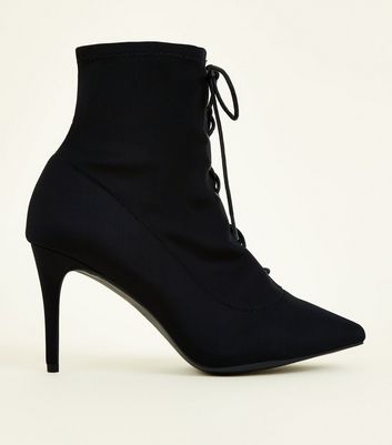 black lace sock boots