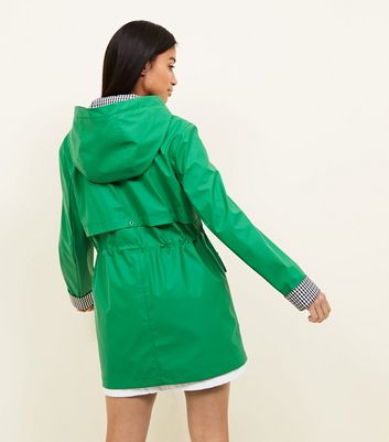 Petite Green Gingham Lined Anorak | New 