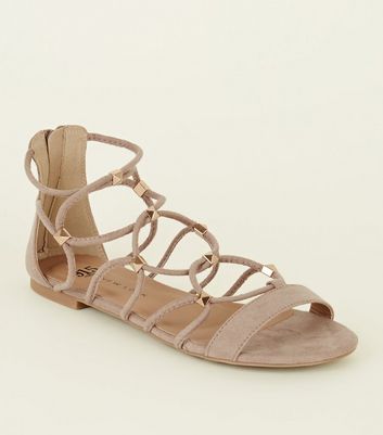 grey gladiator sandals