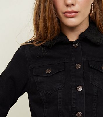 New look borg fashion denim jacket