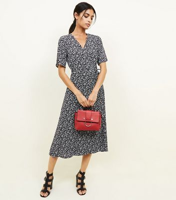 new look floral wrap dress