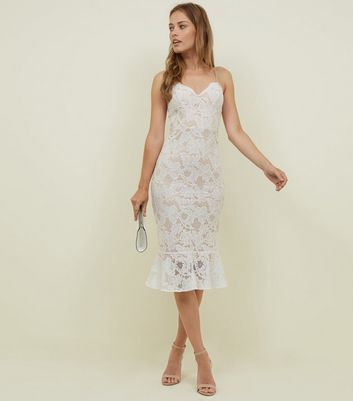 new look white lace dress