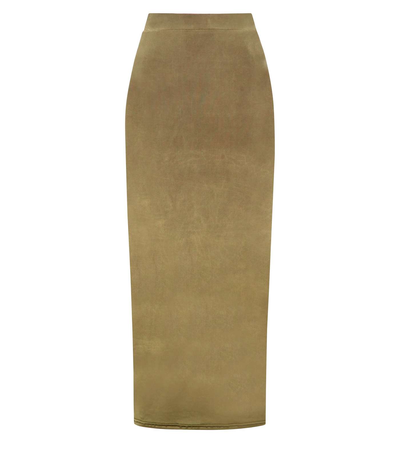 Khaki Bodycon Midi Skirt Image 4