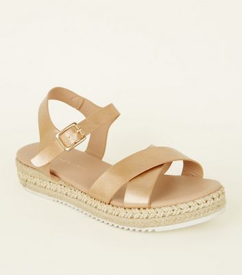 rose gold flatform espadrilles