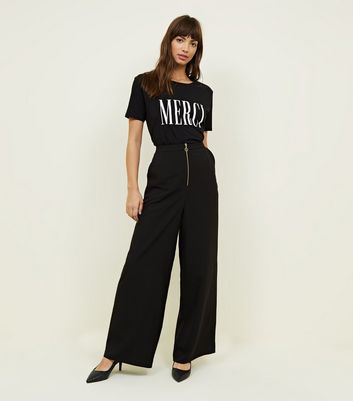 new look wide leg trousers