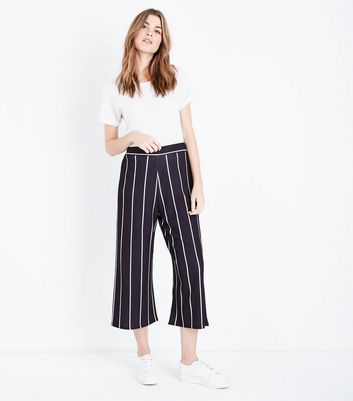 Cameo Rose Black Stripe Culottes | New Look