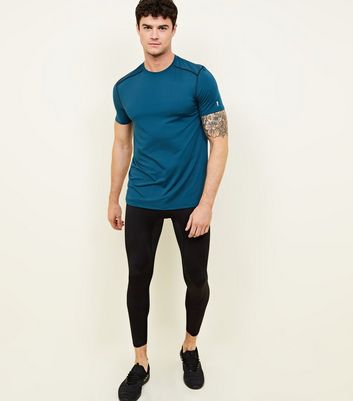 Black Sports Stretch Running Tights 