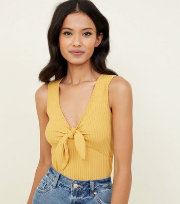 new look yellow bodysuit