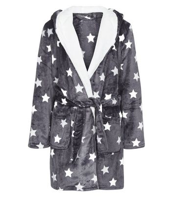 grey girls dressing gown