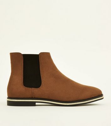 tan wide fit ankle boots