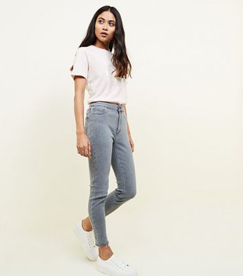 jean skinny gris clair