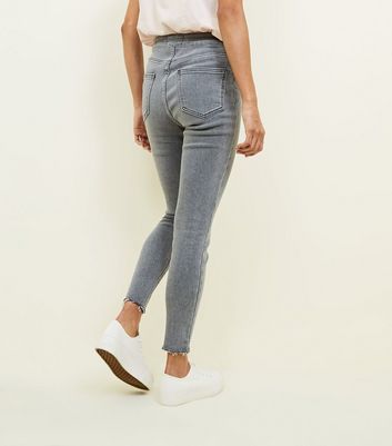 jean skinny gris clair