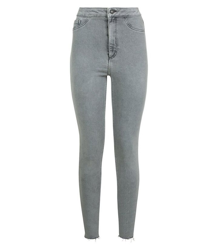 Tall Hellgraue High Waist Skinny Jeans New Look