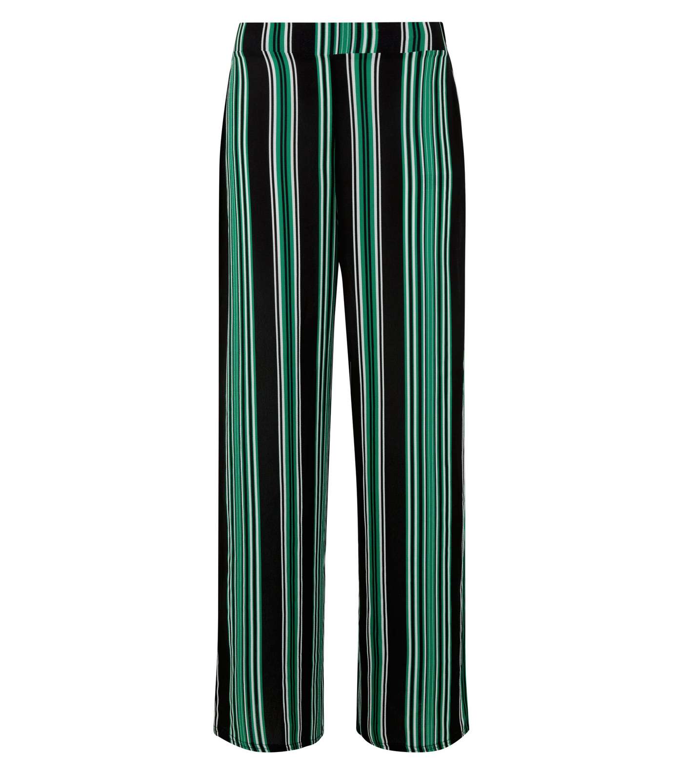 Green Stripe Wide Leg Trousers Image 4