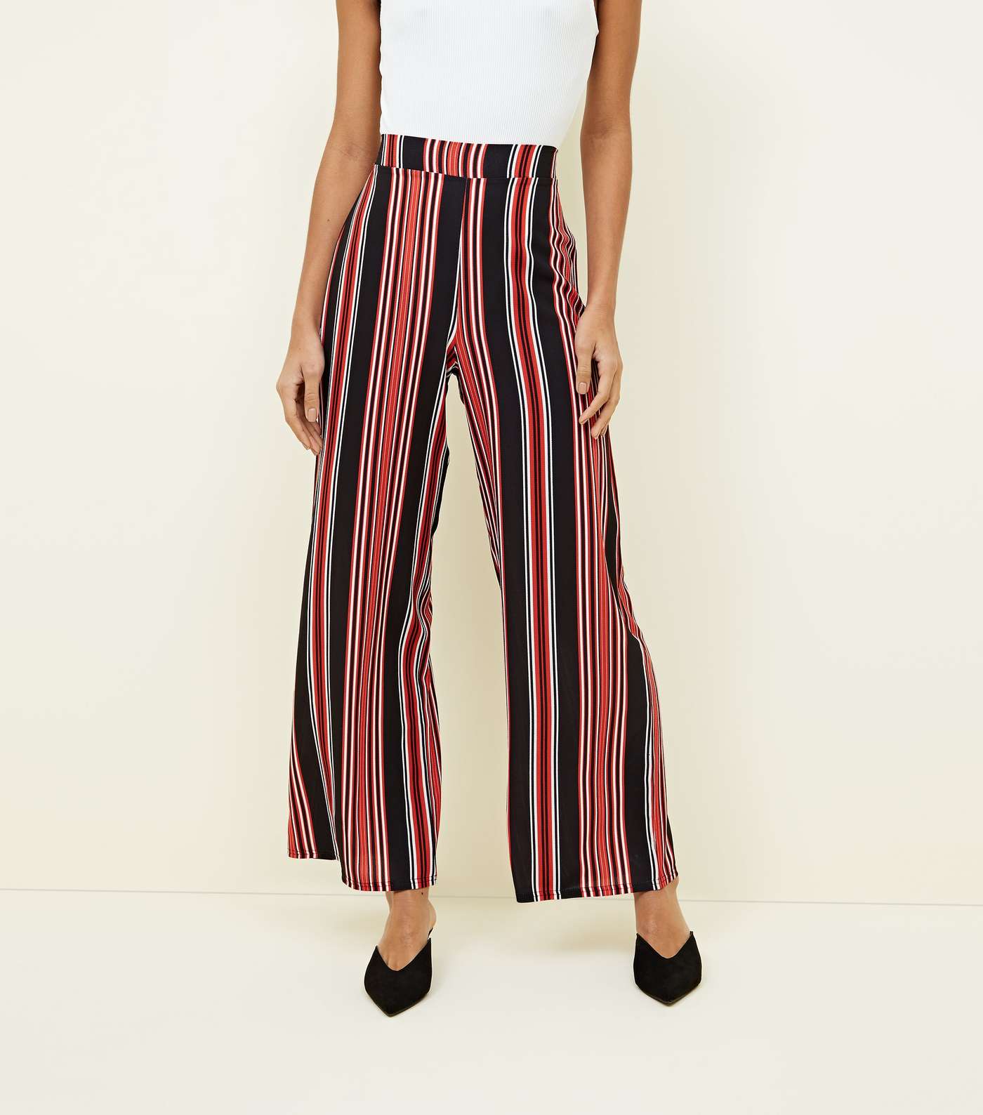 Red Stripe Wide Leg Trousers Image 2