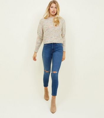 tall blue ripped jeans