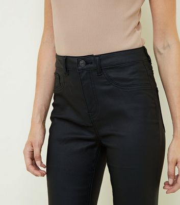 leather look jeans petite