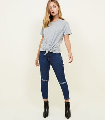 new look petite ripped jeans