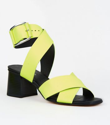 yellow sandals new look