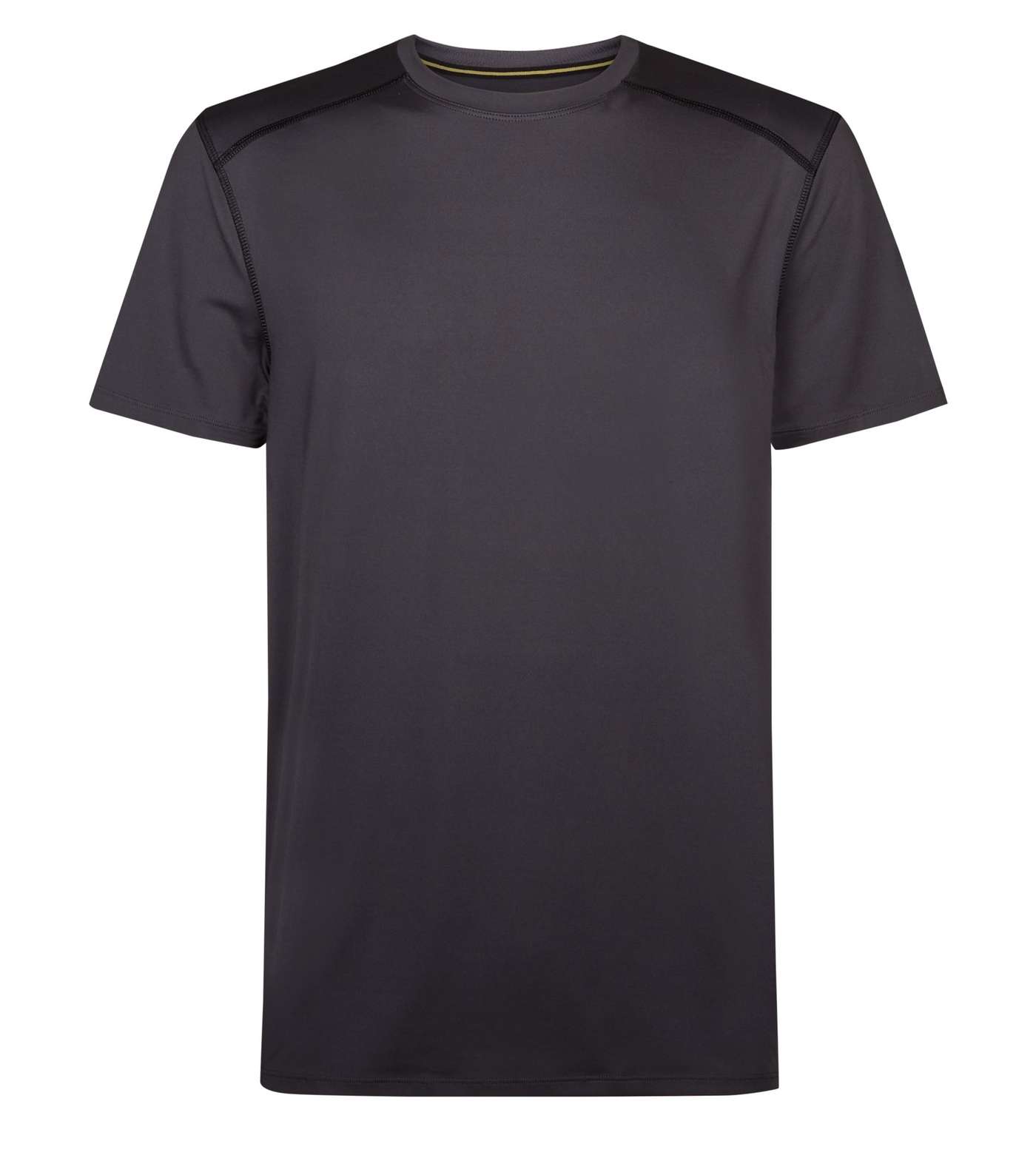 Dark Grey Sports Stretch T-Shirt Image 4